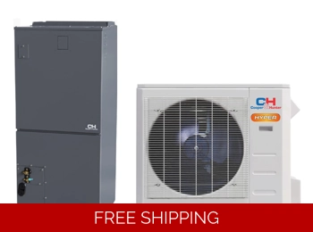 C&H 24K-Btu 18.7 SEER2 Central-AHU Mini Split H-Heat Pump (-22°F) E-Star: 12 EER/10 HSPF (R454B)